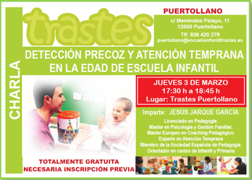 Detección precoz y atención temprana en la edad de la Escuela Infantil