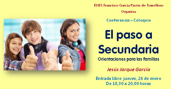 El paso de Primaria a Secundaria, charla de Jesús Jarque