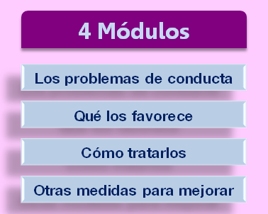 módulos del curso problemas de conducta en casa