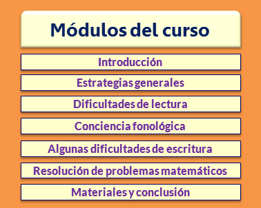 Módulos curso tengo un alumno con dificultades de aprendizaje