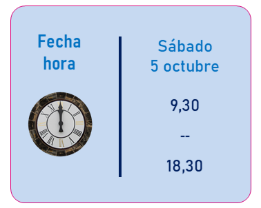 Horario: Curso de Jesús Jarque, TDAH: medidas de intervención educativa, que se impartirá en Pamplona el 5 de octubre de 2019