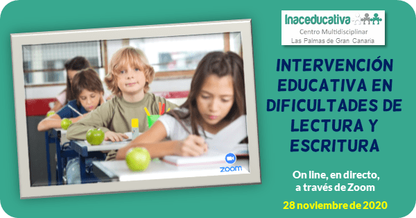 Curso intervención educativa en dificultades de lectura y escritura