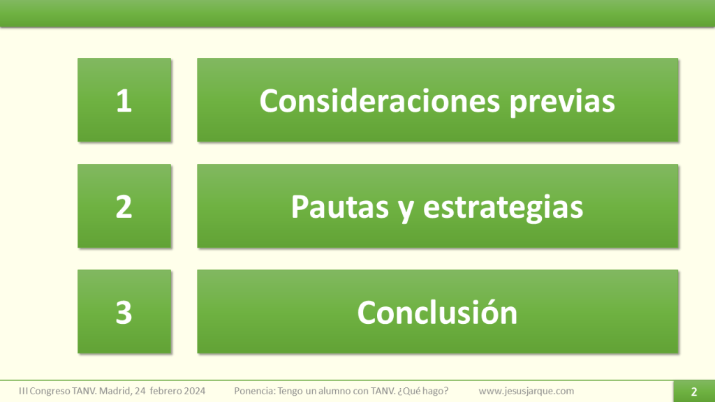 Contenidos de la ponencia de Jesús Jarque en el III Congreso Nacional del TANV. 