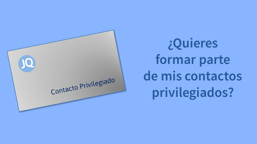 Forma parte de los contactos privilegiados de Jesús Jarque y mantente al día de sus formaciones y materiales. 